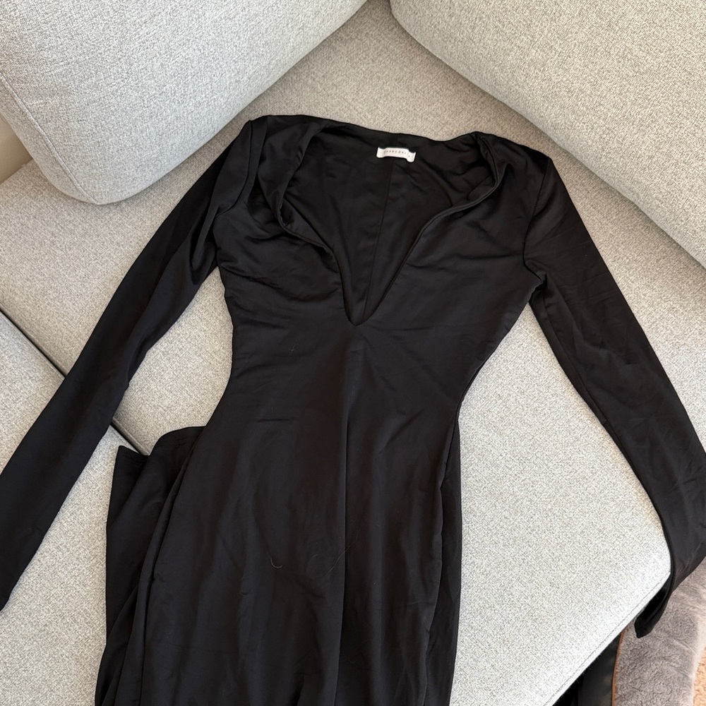 Charcoal Clothing Black Long Sleeve Dress